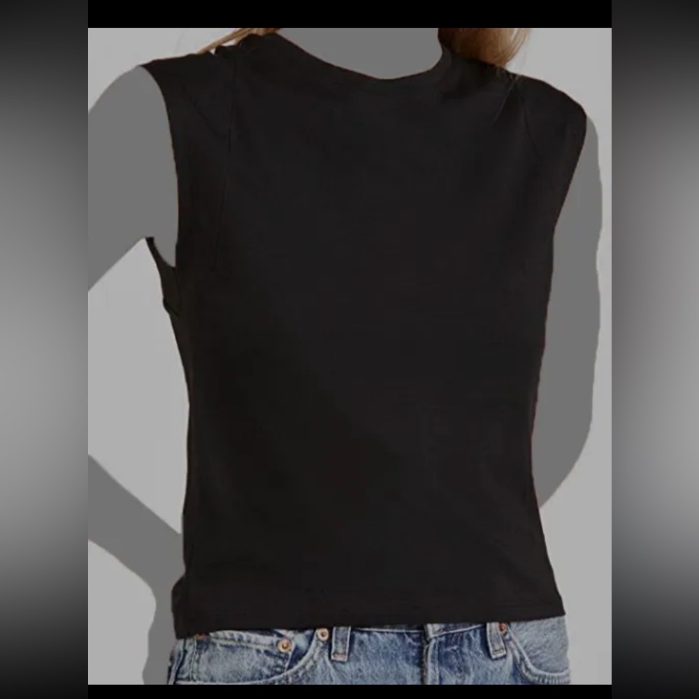NWT Frame Women's Black "Le Mid Rise" Sleeveless Muscle Tank Top